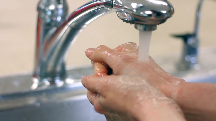 Washing hands