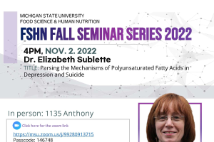 FSHN Fall Seminar Series 2022 - Dr. Elizabeth Sublette