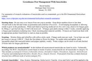 Greenhouse Pest Management With Insecticides Floriculture Greenhouse Crop Production