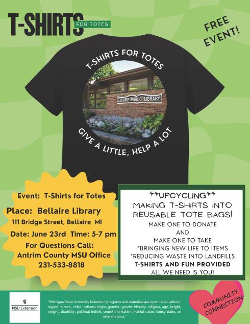 Bellaire Library T-Shirts for Totes Flyer