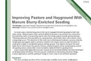 Improving Pasture and Hayground with Manure Slurry-Enriched Seeding (E3102)
