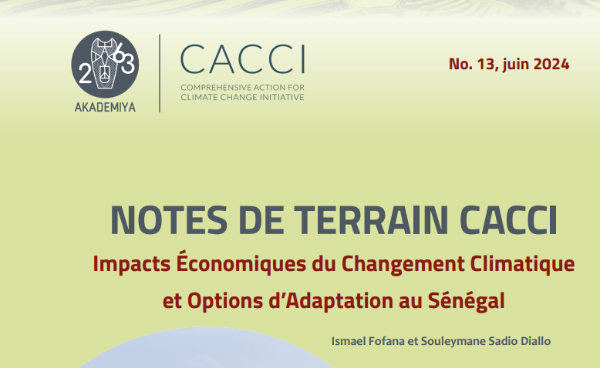 CACCI Field Note #13:  Impact of Climate Change on Agriculture and Fisheries in West Africa