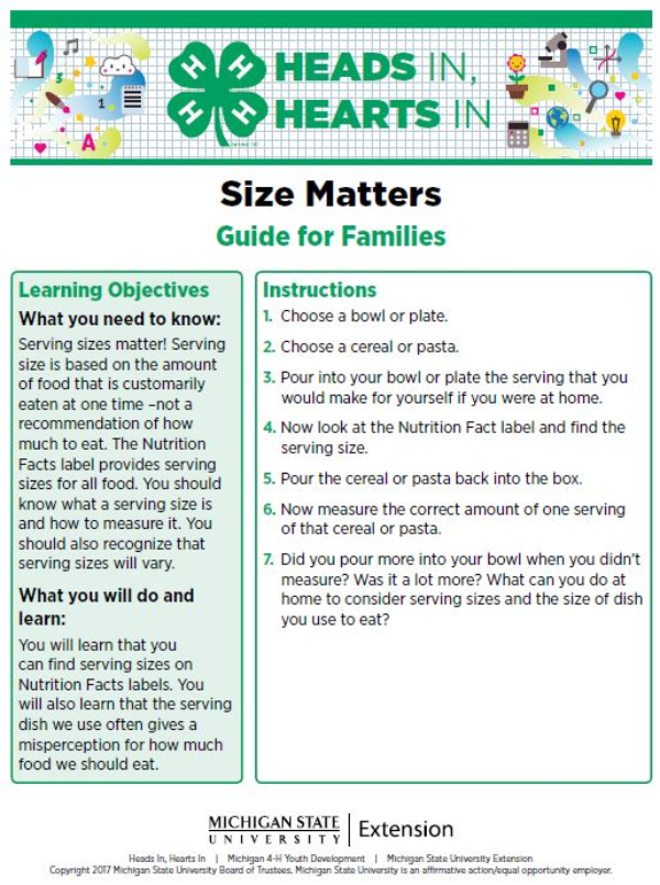 Size Matters cover page.