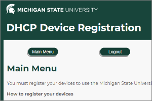 Registering Your Device on the Network (DHCP)