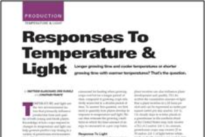 Responses to temperature & light