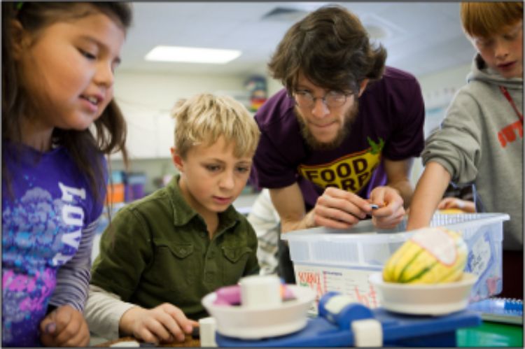 Classroom nutrition education with students of Traverse City Area  Public Schools.