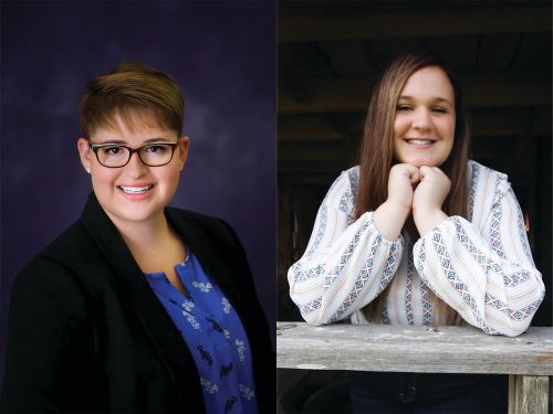 Headshots of the two Invisalign ChangeMakers winners: Addy Battel (left) and Jael Tombaugh (right).