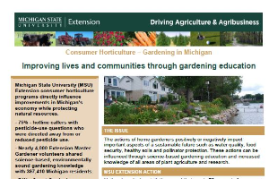 Consumer Horticulture: Gardening in Michigan