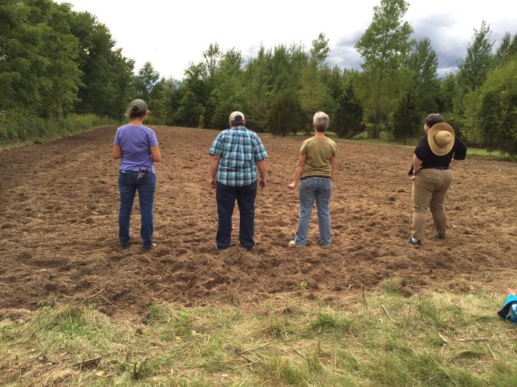 Ground breaking at the Women In Agriculture site.