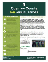 Cover of 2018 Ogemaw Annual Report