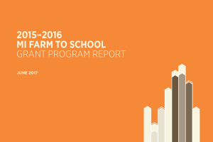 2015–2016 MI Farm to School Grant Program Report