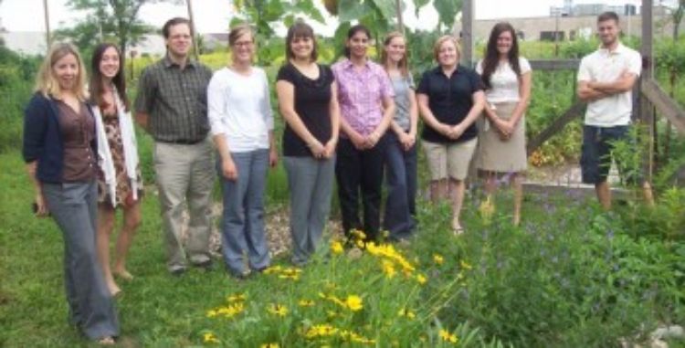 The nine dietetic interns from Western Michigan University who participated in the project. Photo courtesy of Caroline Webber.