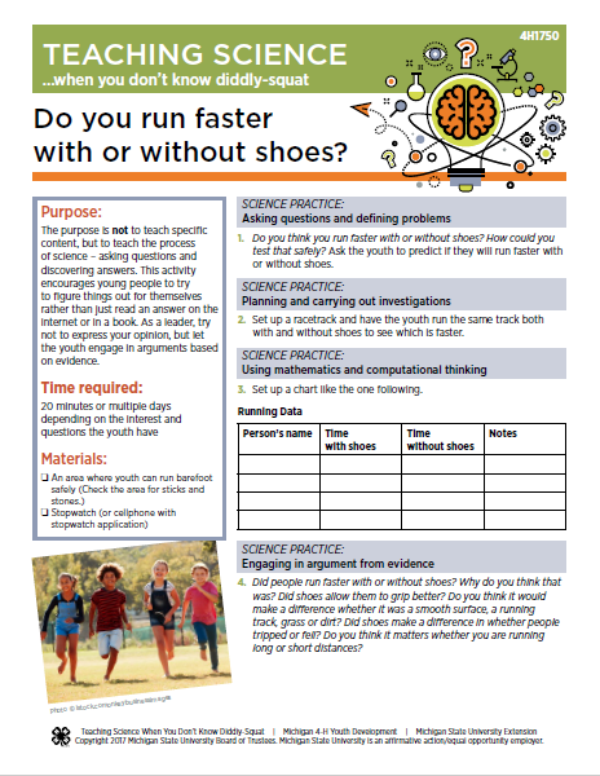 Do you run faster with or without shoes? Cover.
