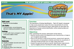4-H Animal Science Everywhere: That's My Apple