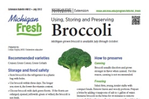 Michigan Fresh: Using, Storing, and Preserving Broccoli (HNI12)