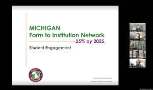 Student Engagement: Michigan Farm to Institution Network Virtual Network Meeting