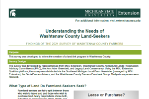 Understanding the Needs of Washtenaw County Land-Seekers