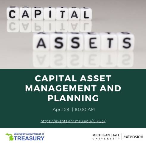 Image with title Capital Asset Management and Planning and capital assets spelled out across the top.