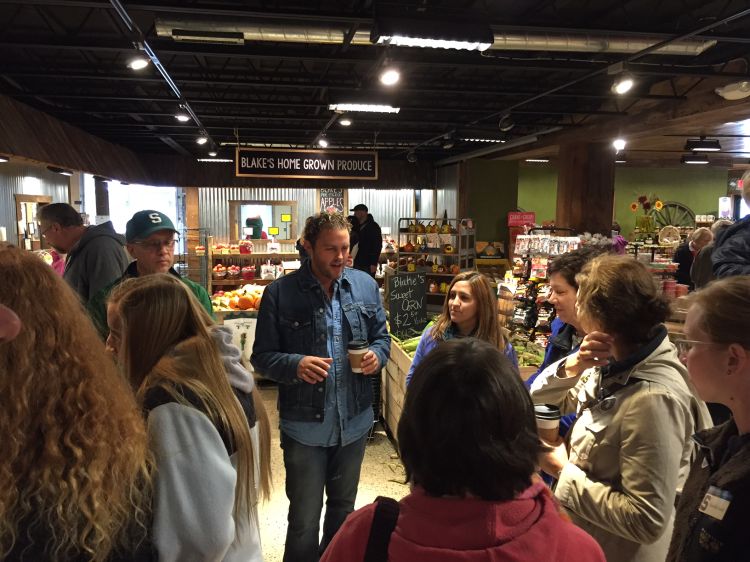 Andrew Blake in farm market