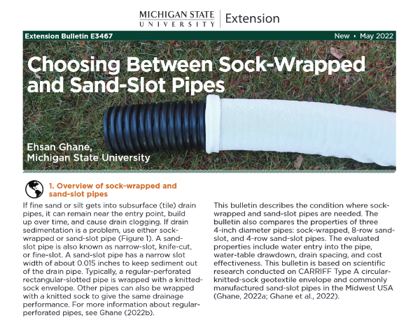 Choosing Between Sock-Wrapped and Sand-Slot Pipes - Field Crops