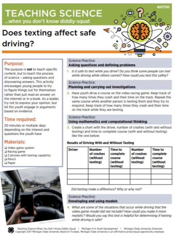 texting and driving paper