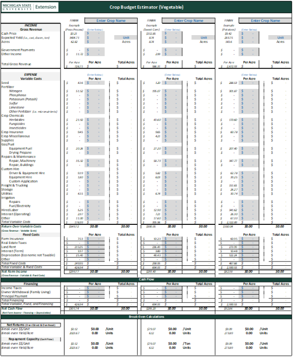 Front page of decision tool