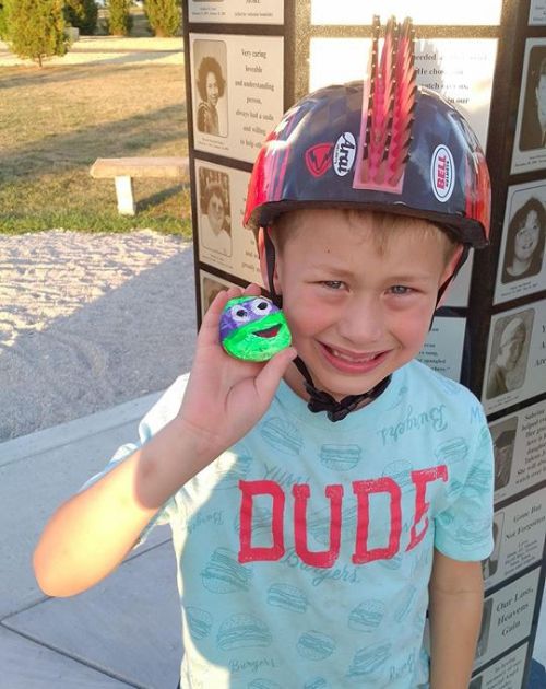 Seeking and hiding painted rocks is a great incentive to encourage get kids explore outdoors. Photo credit: Monica Day, MSU