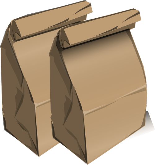 Paper outlet bag lunch