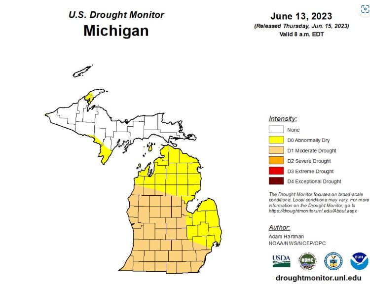 U.S. Drought Monitor graphic.