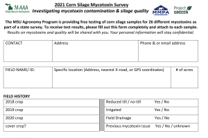 2021 Corn Silage Mycotoxin Survey