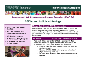 SNAP-Ed PSE Impact in School Settings Report FY2018