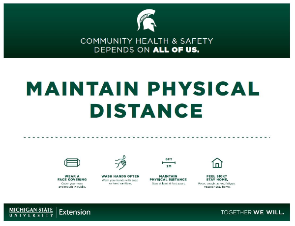 Thumbnail of physical distance sign.