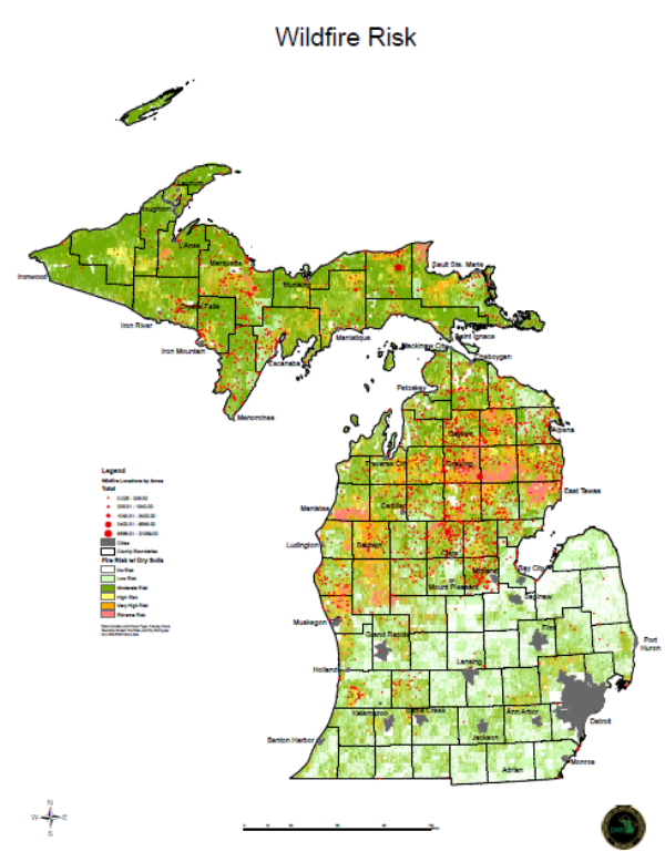 Fire Risk Statewide Cities (Acres) MSU Extension