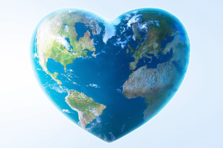 heart shaped earth