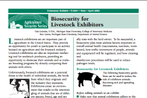 Biosecurity for Livestock Exhibitors (E2841)