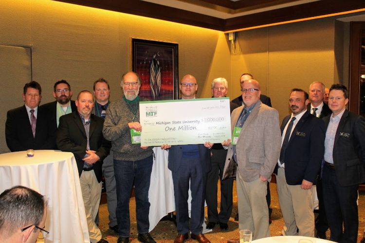 The Michigan Turfgrass Foundation made a $1 million gift to the MSU College of Agriculture and Natural Resources on Jan. 4, 2022 to endow the Joe Vargas Chair in Turfgrass Pathology.