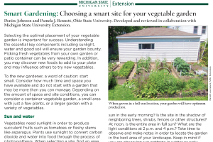 Smart Gardening: Choosing a smart site for your vegetable garden