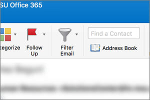 Searching the Global Address Book in Outlook for Mac