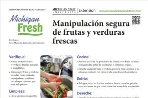 Michigan Fresh (Spanish): Manipulación segura  de frutas y verduras  frescas