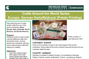 Crafts Around the World Series Europe: German Potato Printing