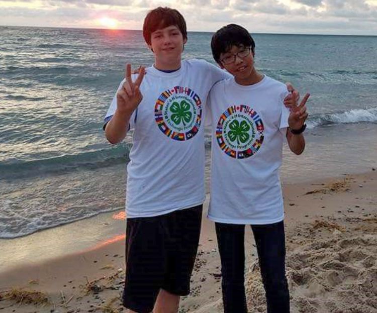 Ethan Funke and Japanese summer exchange program brother Koda Nakamura.
