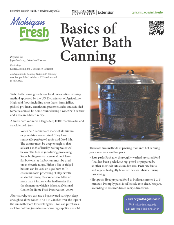 Boiling Water Bath Canning, VCE Publications