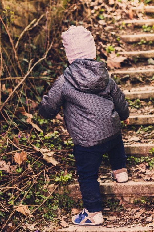 We teach math to toddlers when we count steps as they climb. Photo credit: Pixabay.