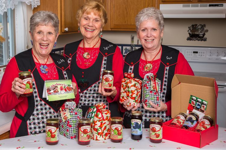 Judy, Lynda and Sue Herkner  with their cherry topping. | Photo credit: Kurt Keegstra