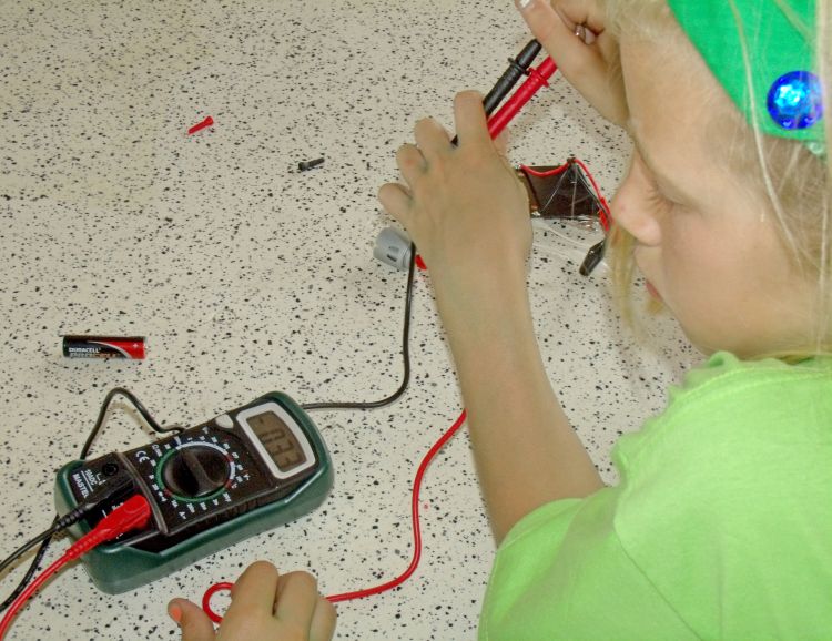 Girl at science camp