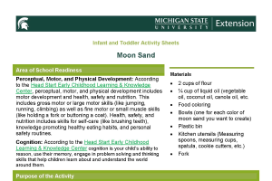 Infant and Toddler Activity Pages: Moon Sand
