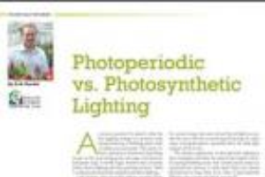 Photoperiodic vs. photosynthetic lighting