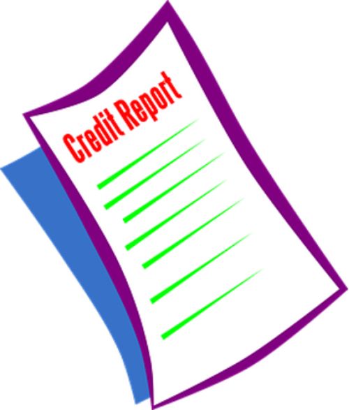 Graphic of paper credit report.