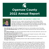 Cover of 2022 Ogemaw County Annual Report