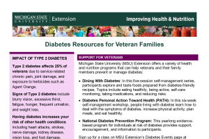 Diabetes Resources for Veteran Families